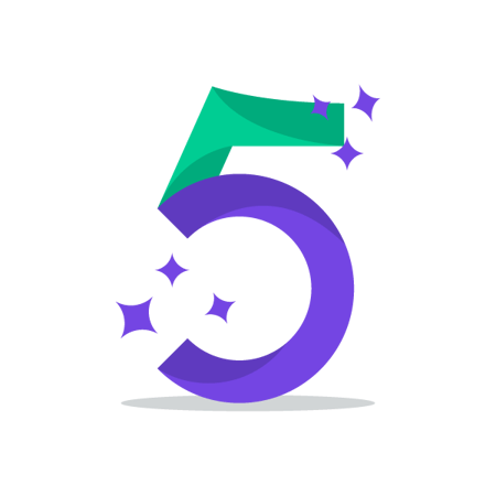 Illustration: Stylized number 5