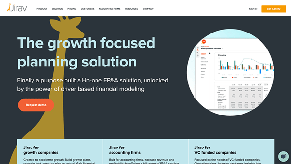 Jirav financial model software