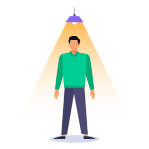 founder-getting-spotlight-from-investor