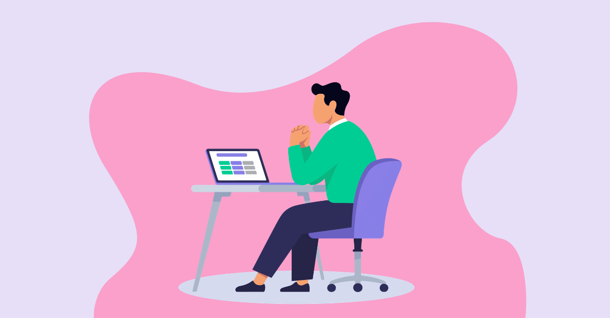 Featured Image: Illustration of a founder doing headcount planning using their financial model