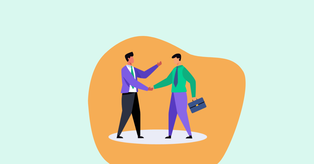 Featured image: Illustration of a founder getting investor