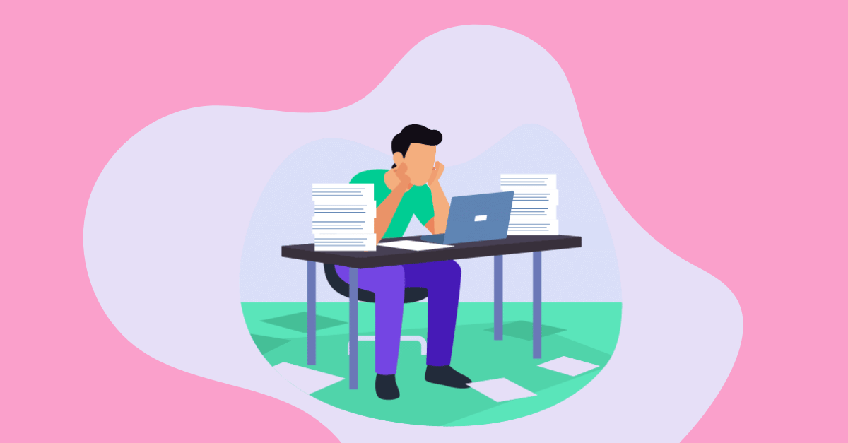 Featured image: Illustration of a founder confused with financial modeling concepts