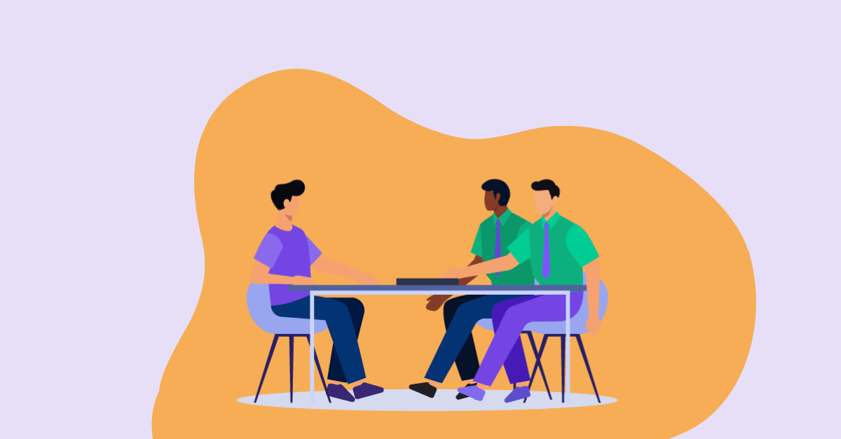 Featured image: Illustration of a founder and investors discussing runway