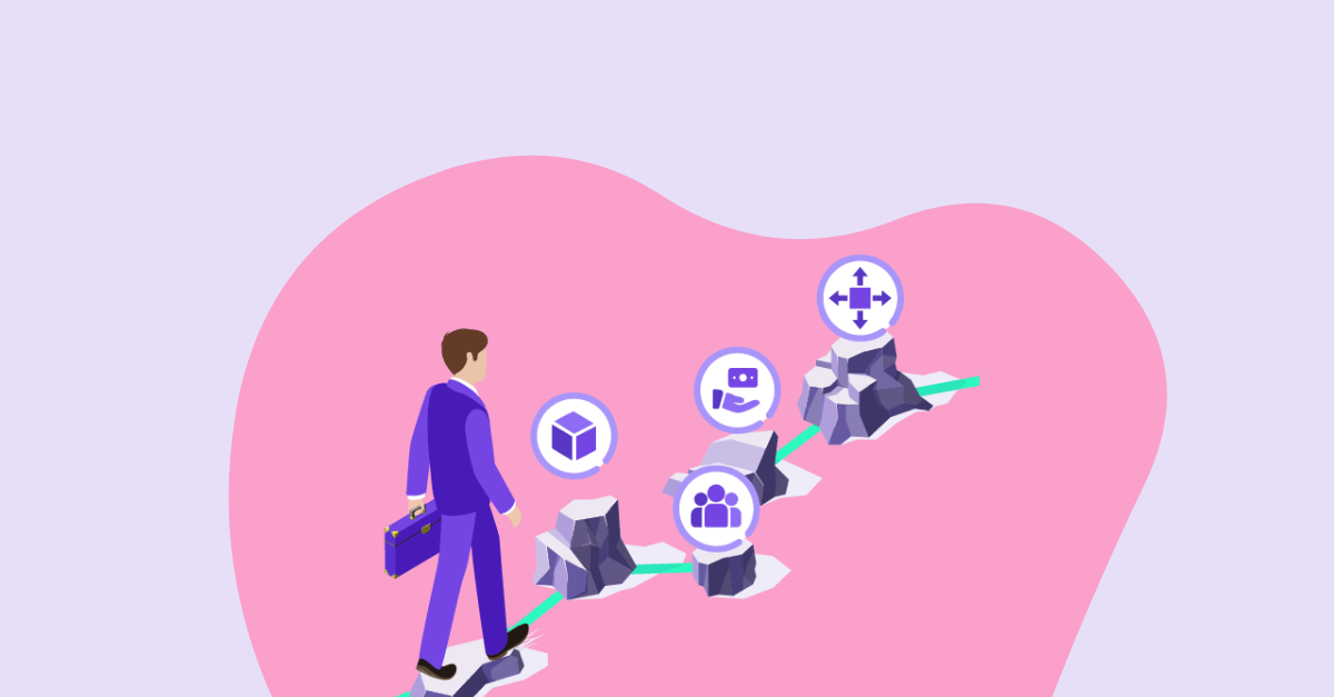 Featured image: Illustration of founder hitting company milestones