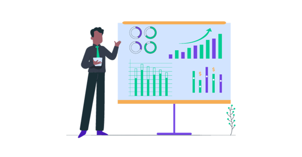 Illustration: Pitch deck with financial model slide