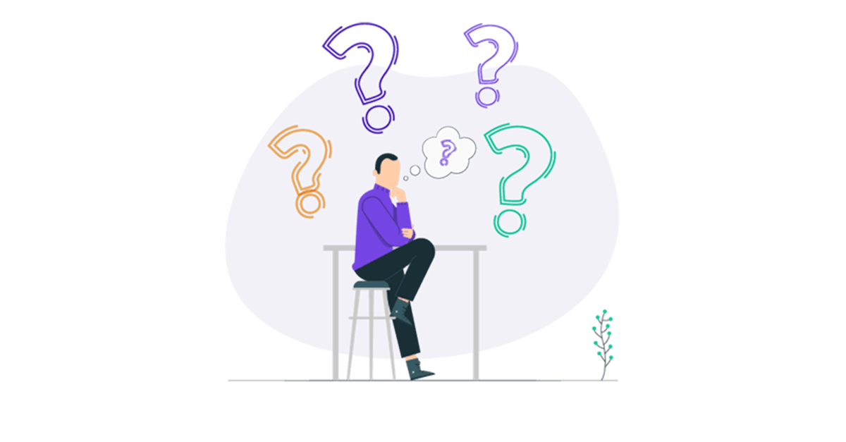 Illustration: Startup founder with many questions