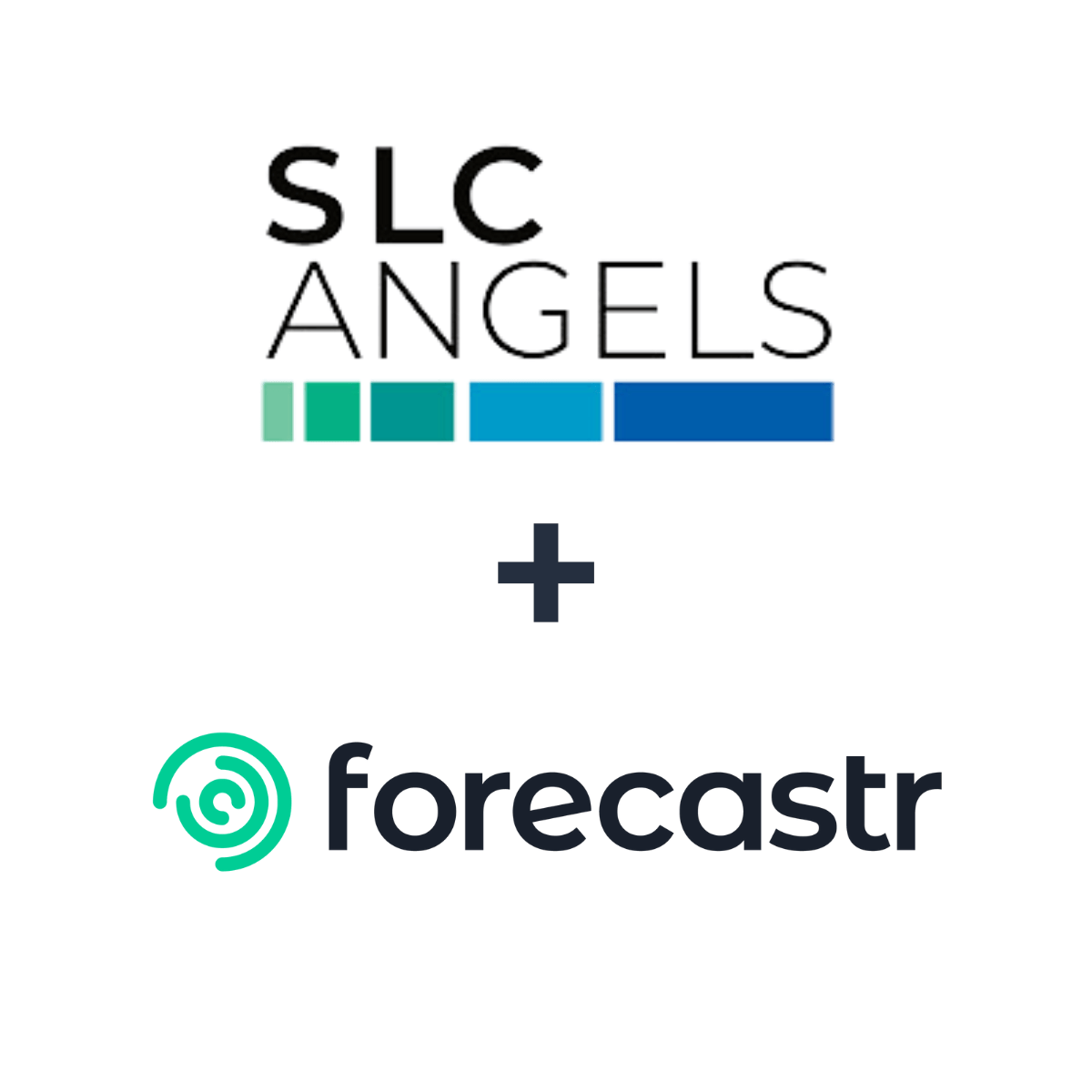 Partnership logos: Forecastr + SLC Angels