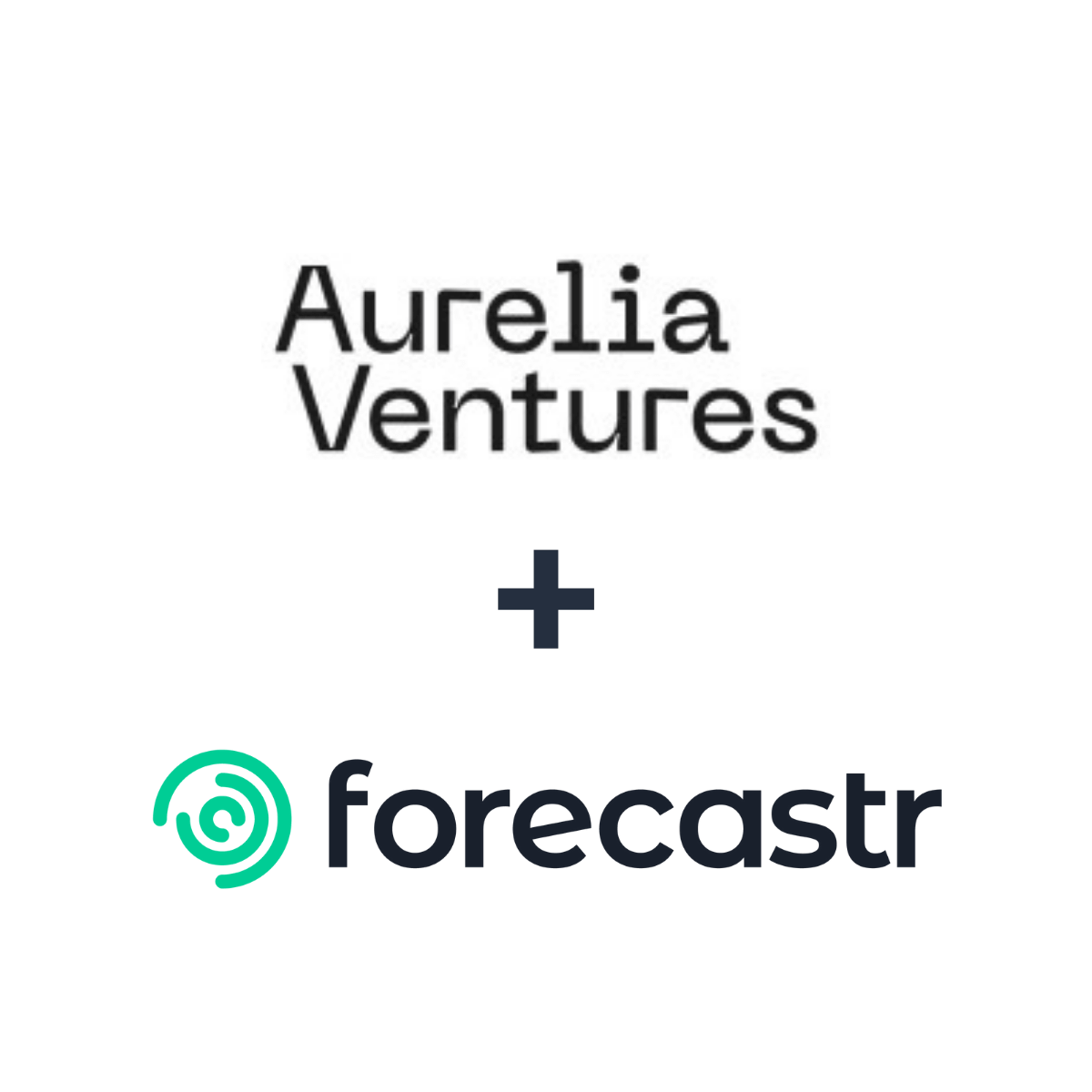 Partnership logos: Forecastr + Aurelia Ventures