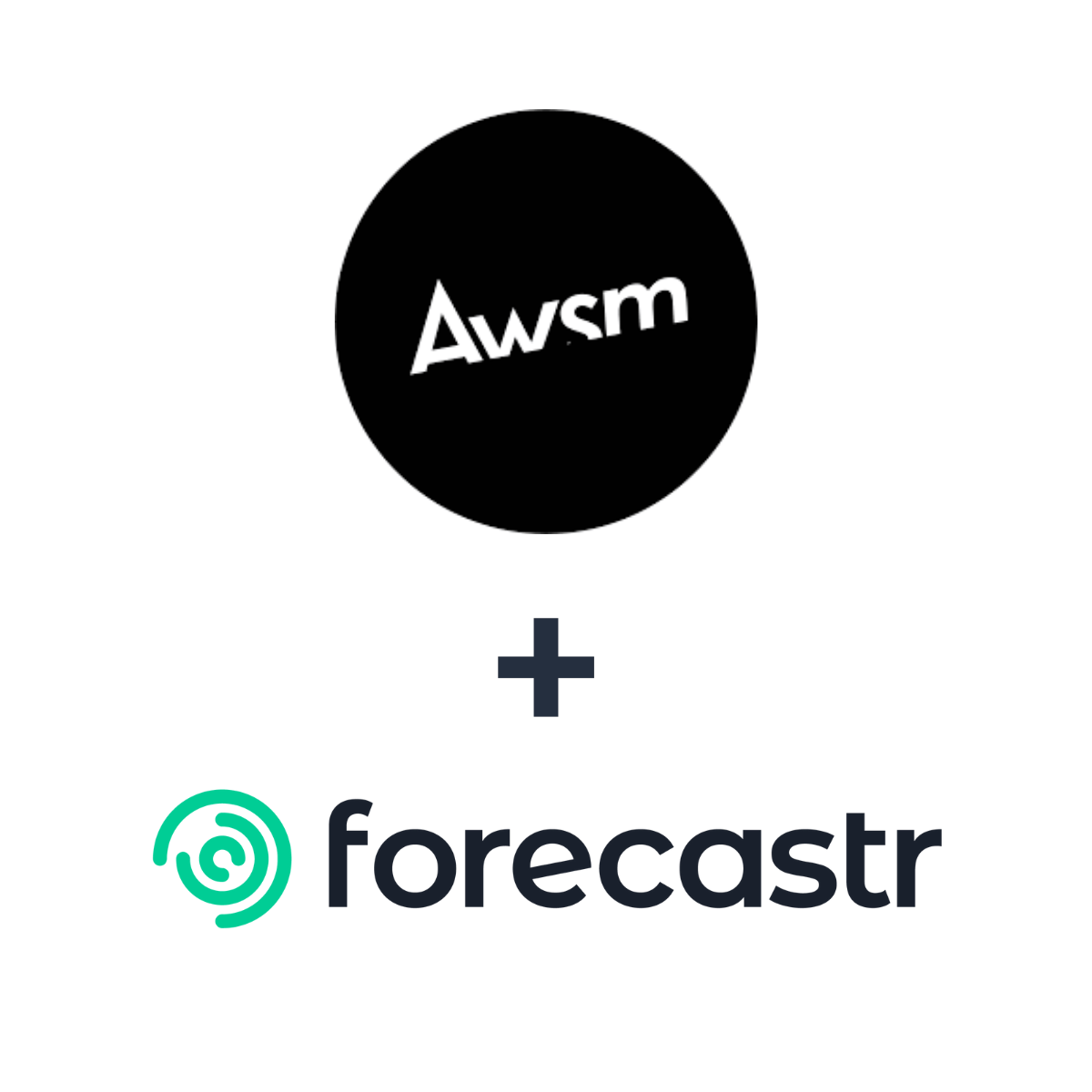 Partnership logos: Forecastr + AWSM VC