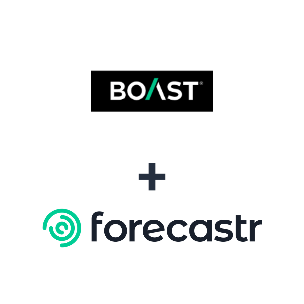Partnership logos: Forecastr + Boast