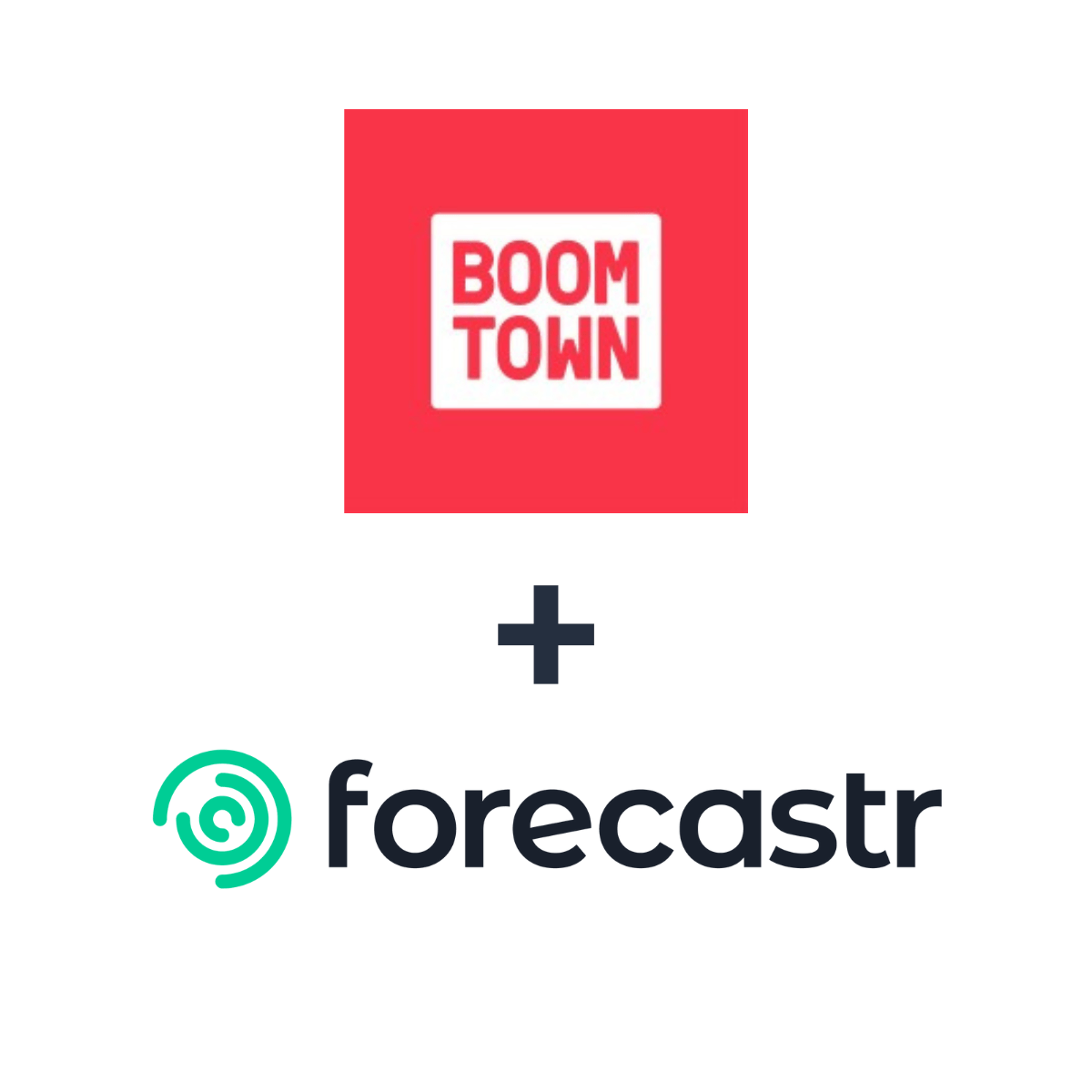 Partnership logos: Forecastr + Boomtown Accelerators