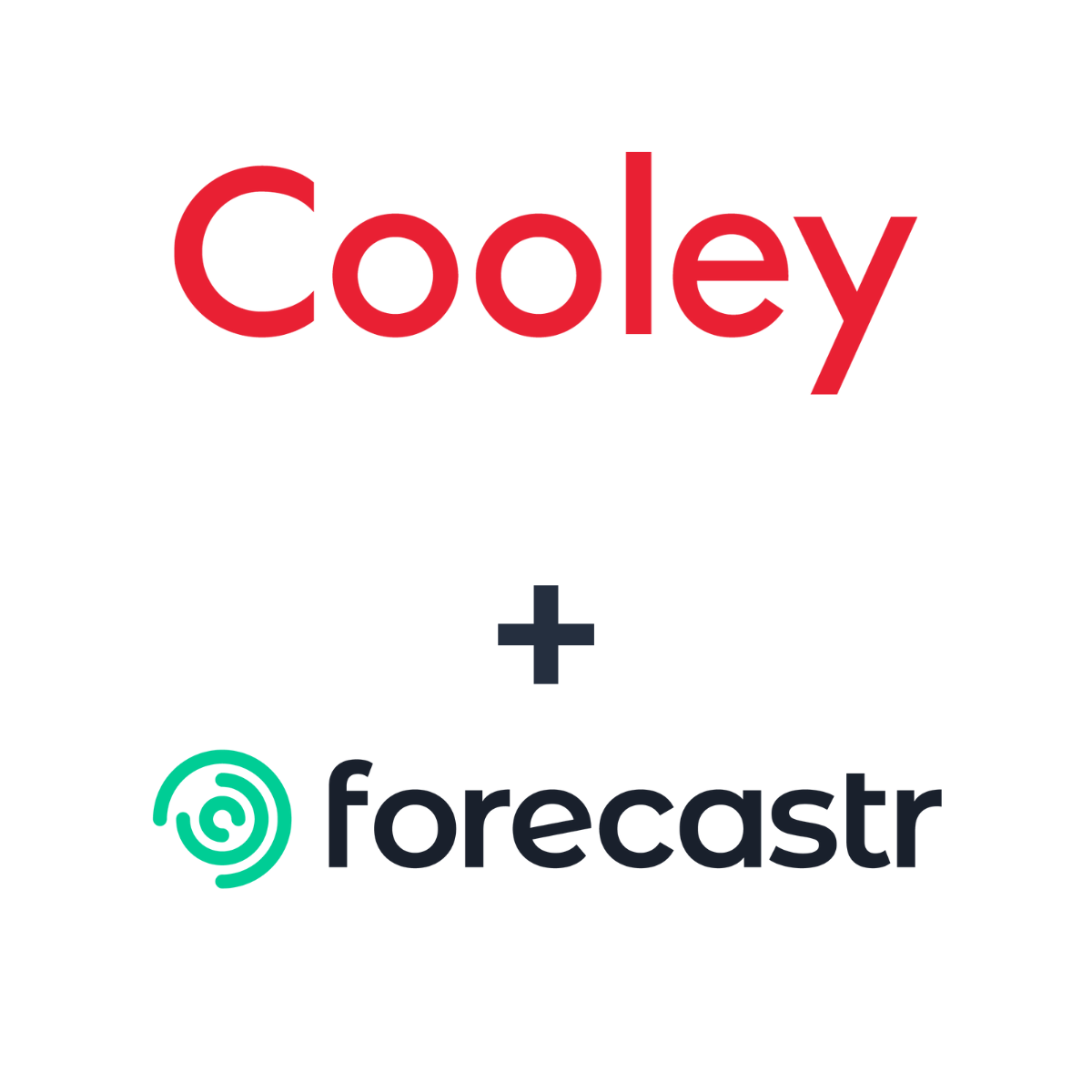 Partnership logos: Forecastr + Cooley