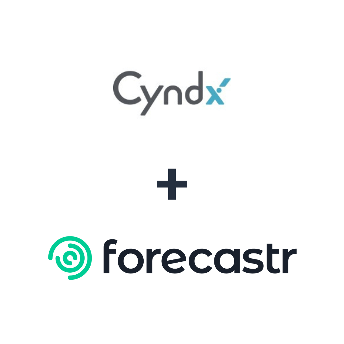 Partnership logos: Forecastr + Cyndx
