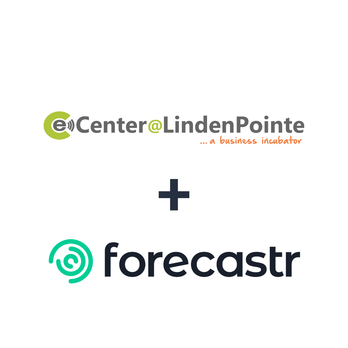 Partnership logos: Forecastr + ecenter@LindenPointe