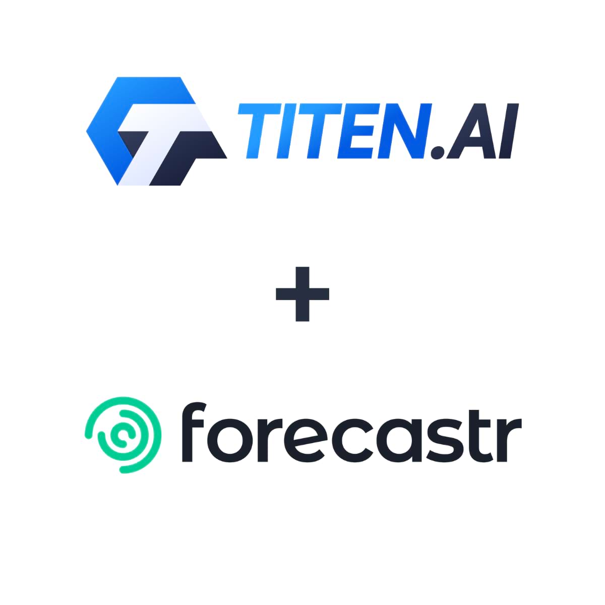 Partnership logos: Forecastr + Titen AI