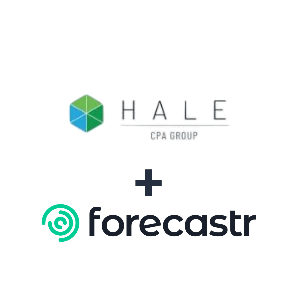 Partnership logos: Forecastr + Hale CPA Group
