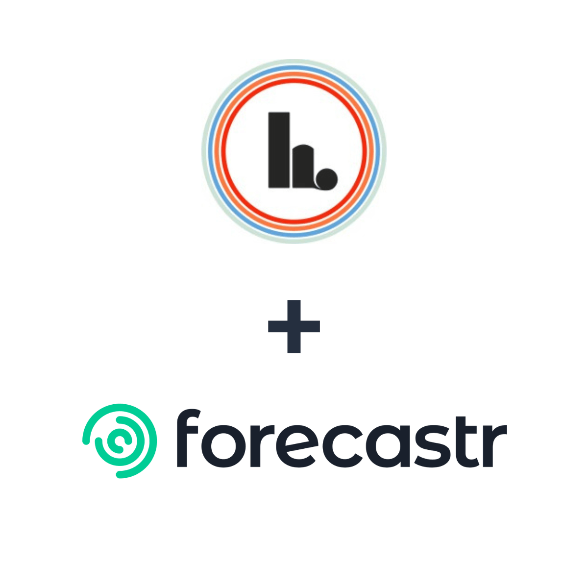 Partnership logos: Forecastr + Hive Hatch