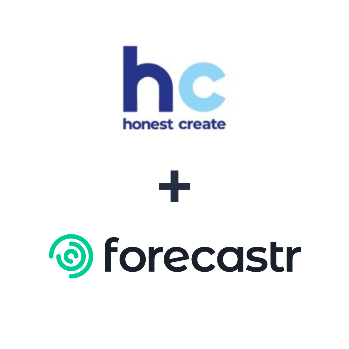 Partnership logos: Forecastr + Honest Create