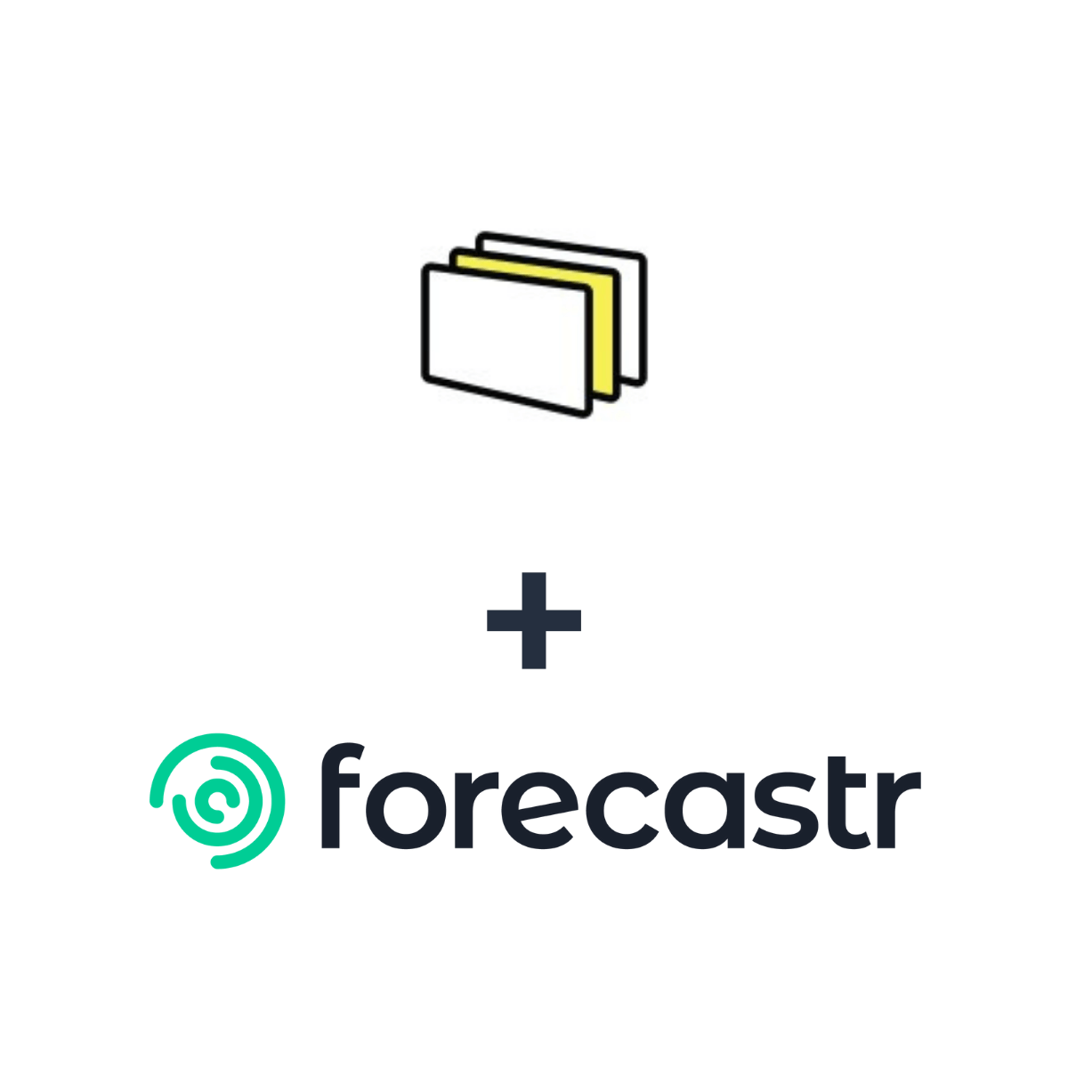 Partnership logos: Forecastr + Hyvv