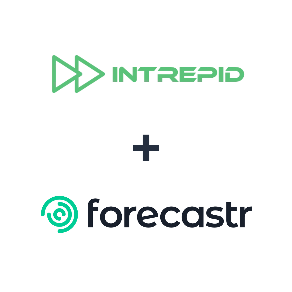 Partnership logos: Forecastr + Intrepid Finance