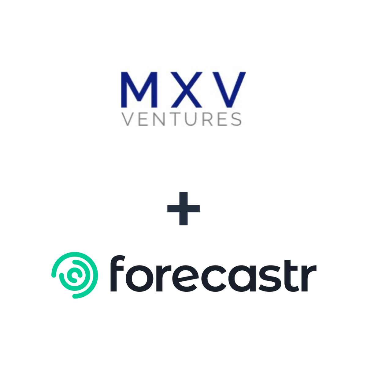 Partnership logos: Forecastr + MXV Ventures