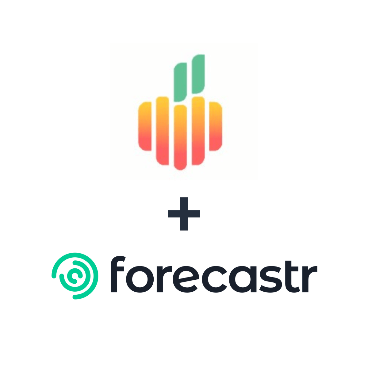 Partnership logos: Forecastr + Peachscore