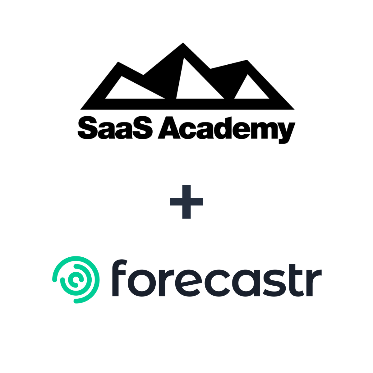 Partnership logos: Forecastr + SaaS Academy