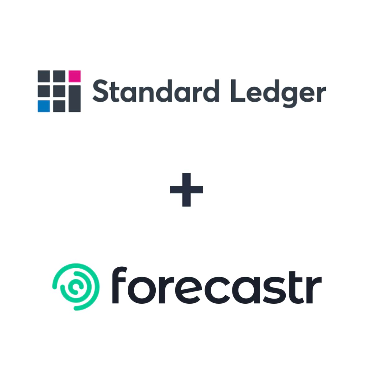 Partnership logos: Forecastr + Standard Ledger