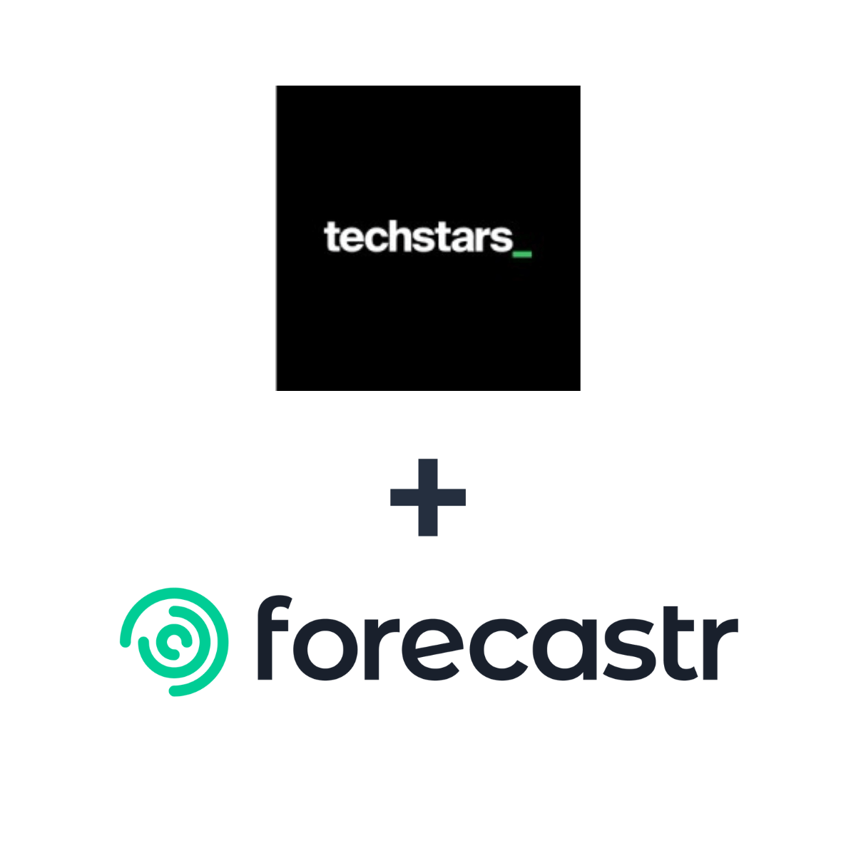 Partnership logos: Forecastr + Techstars