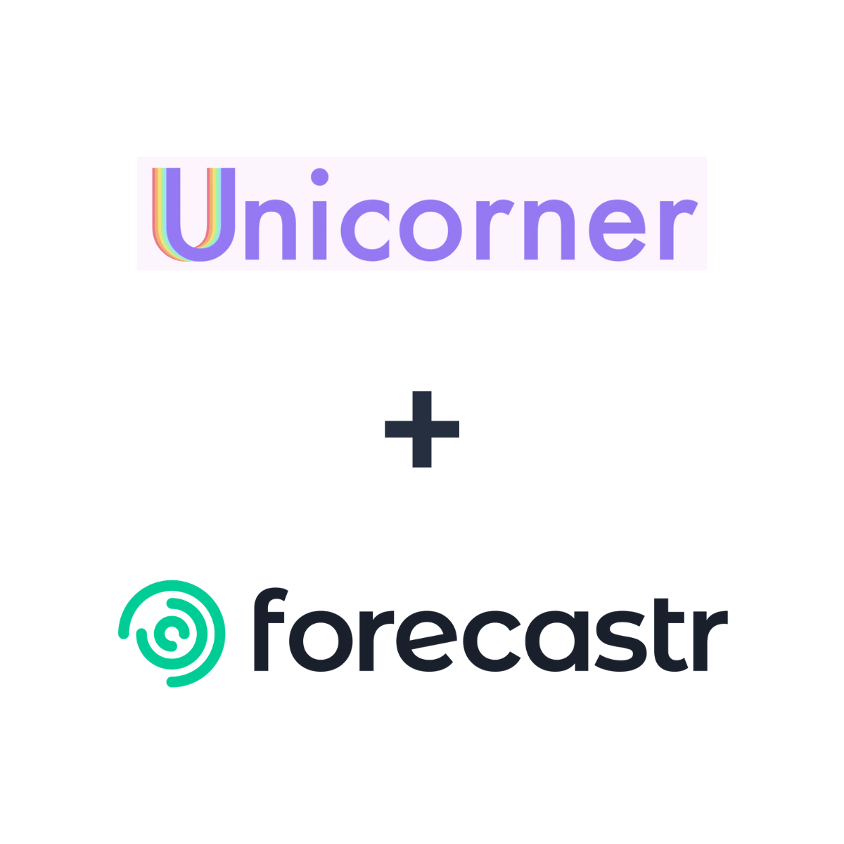 Partnership logos: Forecastr + Unicorner