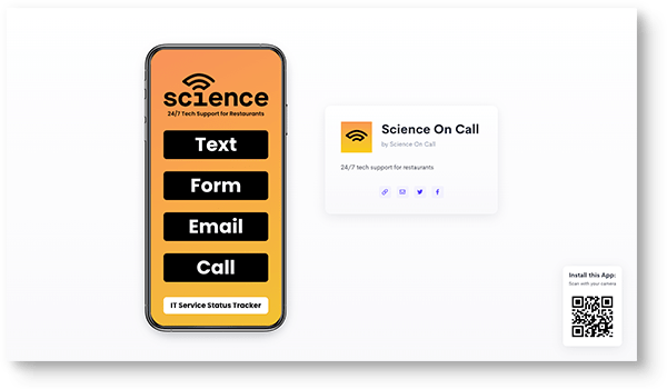 Screenshot: Science On Call app