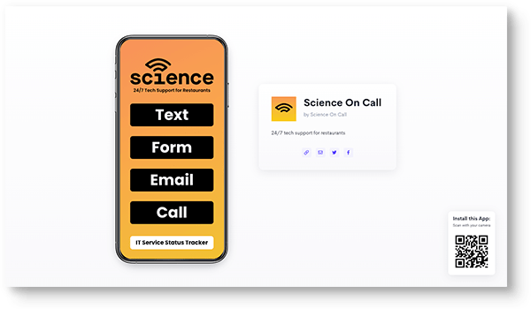 Screenshot: Science On Call app Screenshot: Science On Call app